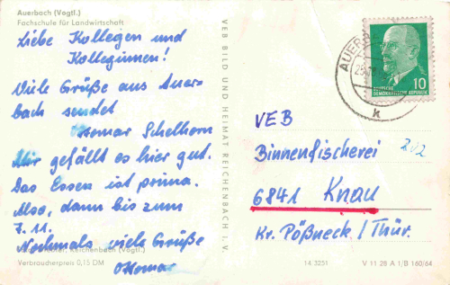 Auerbach (Vogtland) Agricultural College – 1966