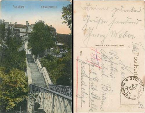 Augsburg Schwedenstiege o 4.5.1917