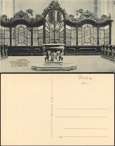 Augsburg end grille in St Ulrich * around 1920