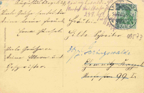 Augustusburg Erzgebirge o 1909