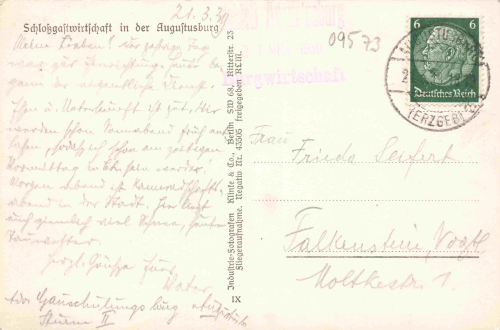 Augustusburg Sachsen Fliegeraufnahme o 1939