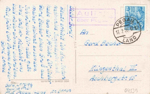 04575 Lobstädt Bahnhof Strasse Feldpost II. Ers.-Batl. I.-R. 107 o 1915