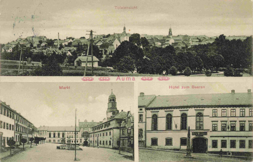 07955 Auma Thüringen Hotel zum Bären o 1910