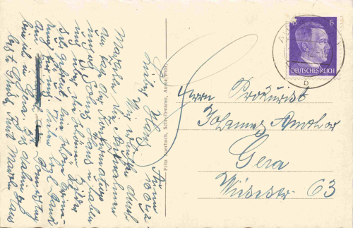 07955 Auma Thüringen Triptiser Strasse mit Aumabrücke o 1942