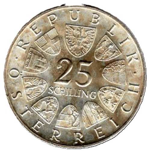 Österreich 25 Schilling 1958 Auer von Welsbach