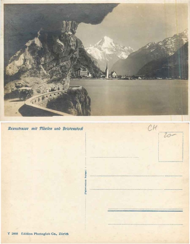 Axenstrasse mit Flülen und Birkenstock * ca.1930
