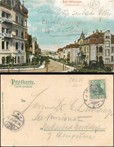 Bad Wildungen Hufelandstrasse o 14.07.1903