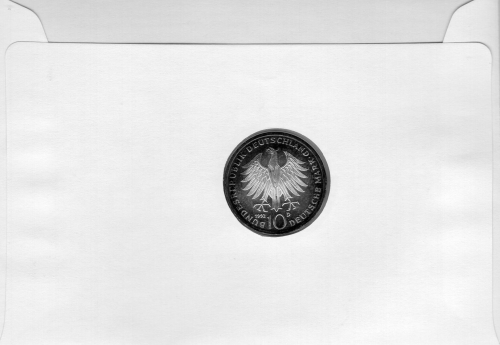 BRD Numisbrief mit 10 DM 1992 D Orden Pour le Merite 1992
