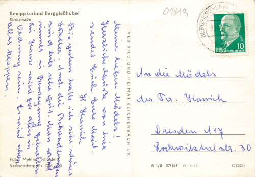 01816  Bad Berggießhübel Kirchstraße o 1964