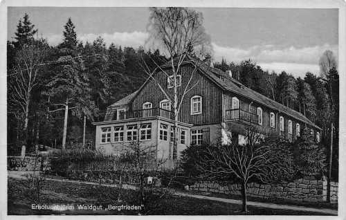 01816 Bad Berggießhübel Erholungsheim Waldgut "Bergfrieden" o 1942