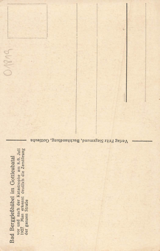 01816 Bad Berggießhübelvor und nach der Unwetterkatastrophe 8./9. Juli 1927