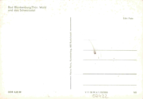 Bad Blankenburg Thüringen Mehrbildkarte * 1983