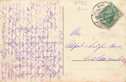 Bad Blankenburg Allianzhaus Gruss von der Allianz-Konferenz 1912 o 1912