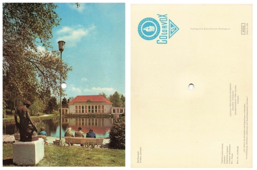 Bad Brambach Löscher Vogtland meine Heimat Schallplattenkarte Colorvox um 1960 