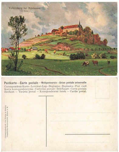 Bad Bruckenau Volkersberg artist card * around 1920