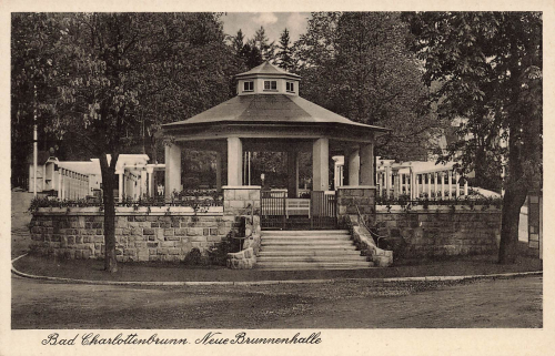 Bad Charlottenbrunn new fountain hall Silesia Jedlina-Zdrój * around 1930
