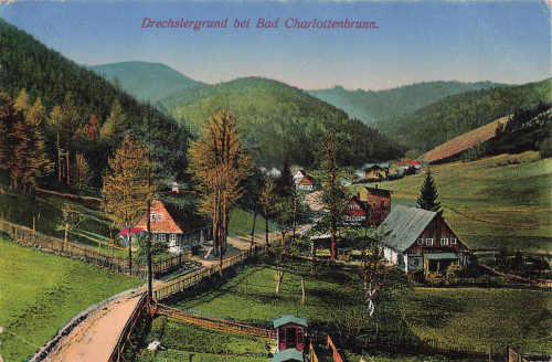 Bad Charlottenbrunn Drechslergrund Silesia Jedlina-Zdrój o 1918