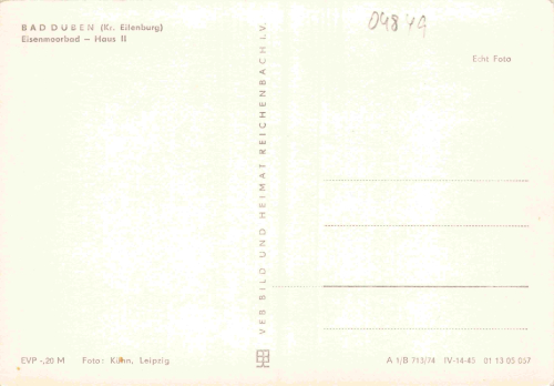 Bad Düben Eisenmoorbad Bad II * 1974