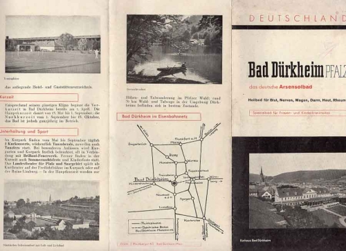 Bad Durkheim Pfalz folding brochure around 1940