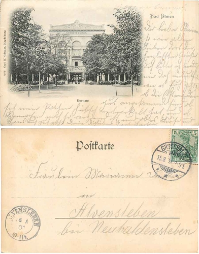 Bad Elmen Schoenebeck Kurhaus o 15.8.1901