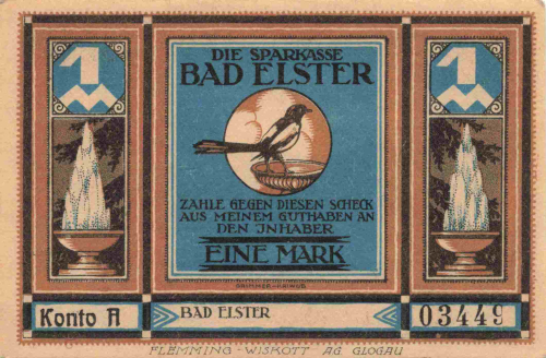 Bad Elster Vogtland Notgeldschein um 1920