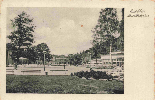 Bad Elster Vogtland Badeplatz mit Badecafe o 1935