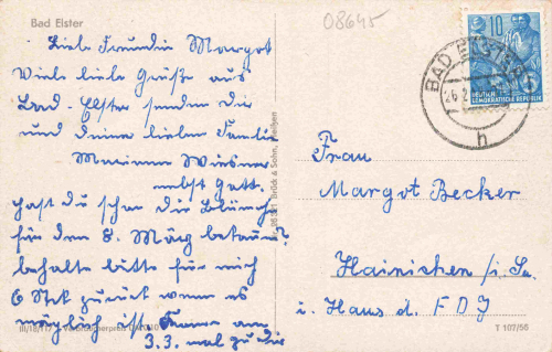 Bad Elster Vogtland Badeplatz mit Badecafe o 1956