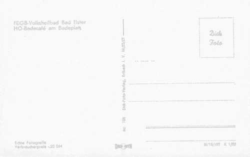 Bad Elster Vogtland Badecafe * 1960