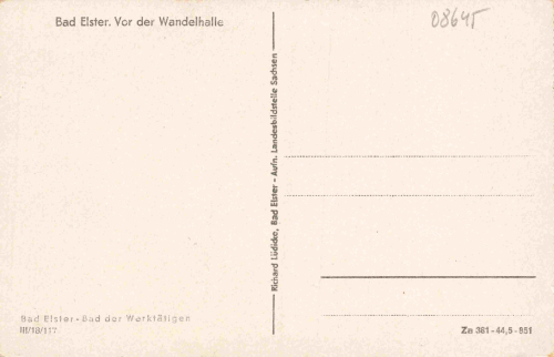 Bad Elster Vogtland Wandelhalle * um 1950