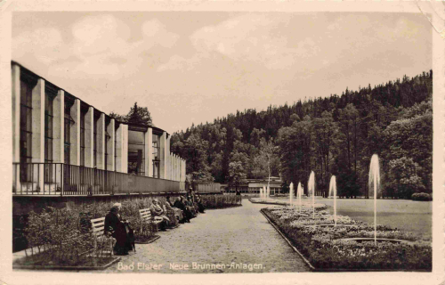 Bad Elster Vogtland Wandelhalle neue Brunnen-Anlage o 1942