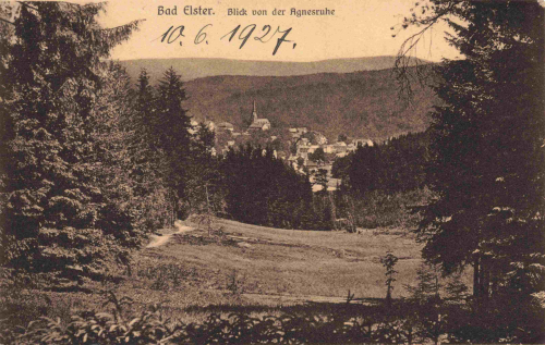 Bad Elster Vogtland von der Agnesruhe o 1927