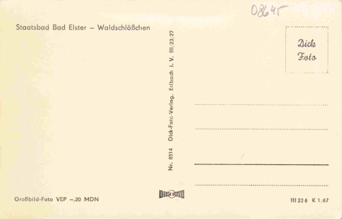 Bad Elster Vogtland Waldschlößchen * 1967