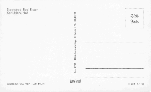 Bad Elster Vogtland Karl-Marx-Hof * 1965