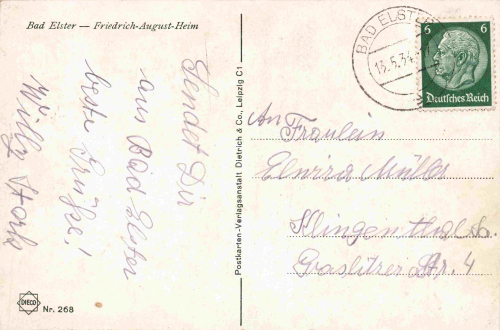 Bad Elster Vogtland Friedrich-August-heim o 1934