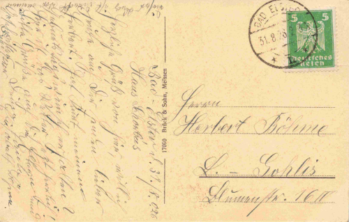 Bad Elster Vogtland Apelt Weg o 1926