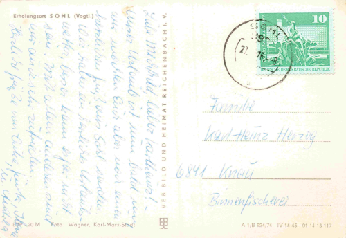 Sohl Vogtland Bad Elster  o 1976