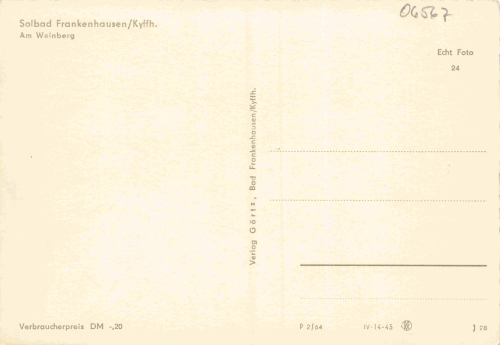Bad Frankenhausen am Weinberg * 1964