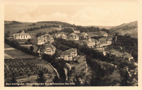 01816 Bad Gottleuba Gesamtansicht Sanatorium der SVA * 1954
