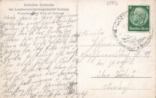 01816 Bad Gottleuba Heilstätte Frauenhäuser o 1937