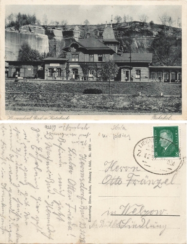 Bad Hermsdorf an der Katzbach Schlesien Bahnhof Jerzmanice-Zdroj o 1931