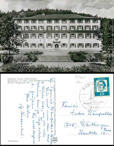 Bad Imnau Haigerloch Sanatorium *ca. 1960