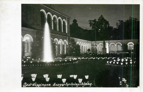 Bad Kissingen spa garden lighting * approx. 1940