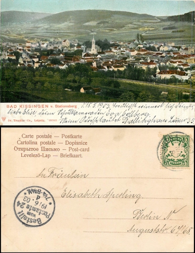 Bad Kissingen vo Stationsberg o 19.6.1903