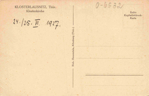 Bad Klosterlausnitz Klosterkirche * 1927