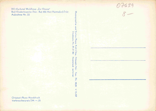 Bad Klosterlausnitz Waldhaus zur Köppe * 1951