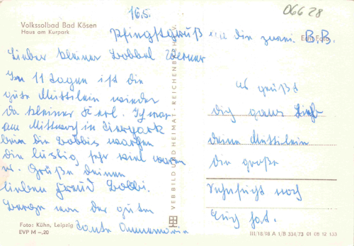 Bad Kösen Haus am Kurpark gebraucht 1973