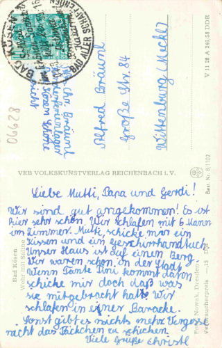Bad Kösen Wehr mit Saline o 1959