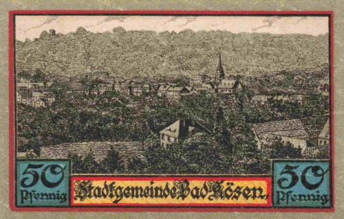 Bad Kösen emergency money note, 50 Pfennig, 1921