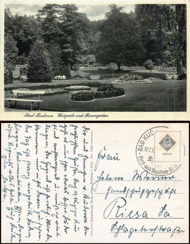 Bad Kudowa Kurpark  Rosengarten o 30.7.1938