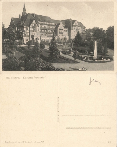 Bad Kudowa Schlesien Fuerstenhof Kudowa-Zdroj o 1940